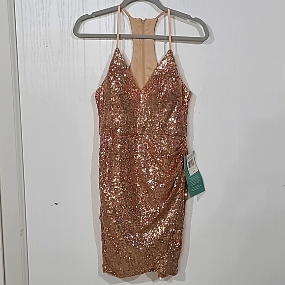 B. Smart Sequined T Back Dress - Picture 1 of 9